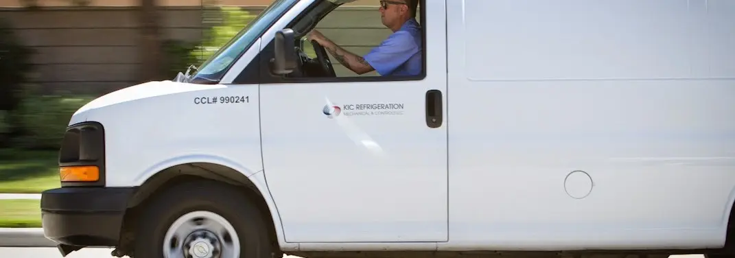 KIC Refrigeration service vehicle serving Guilderland area